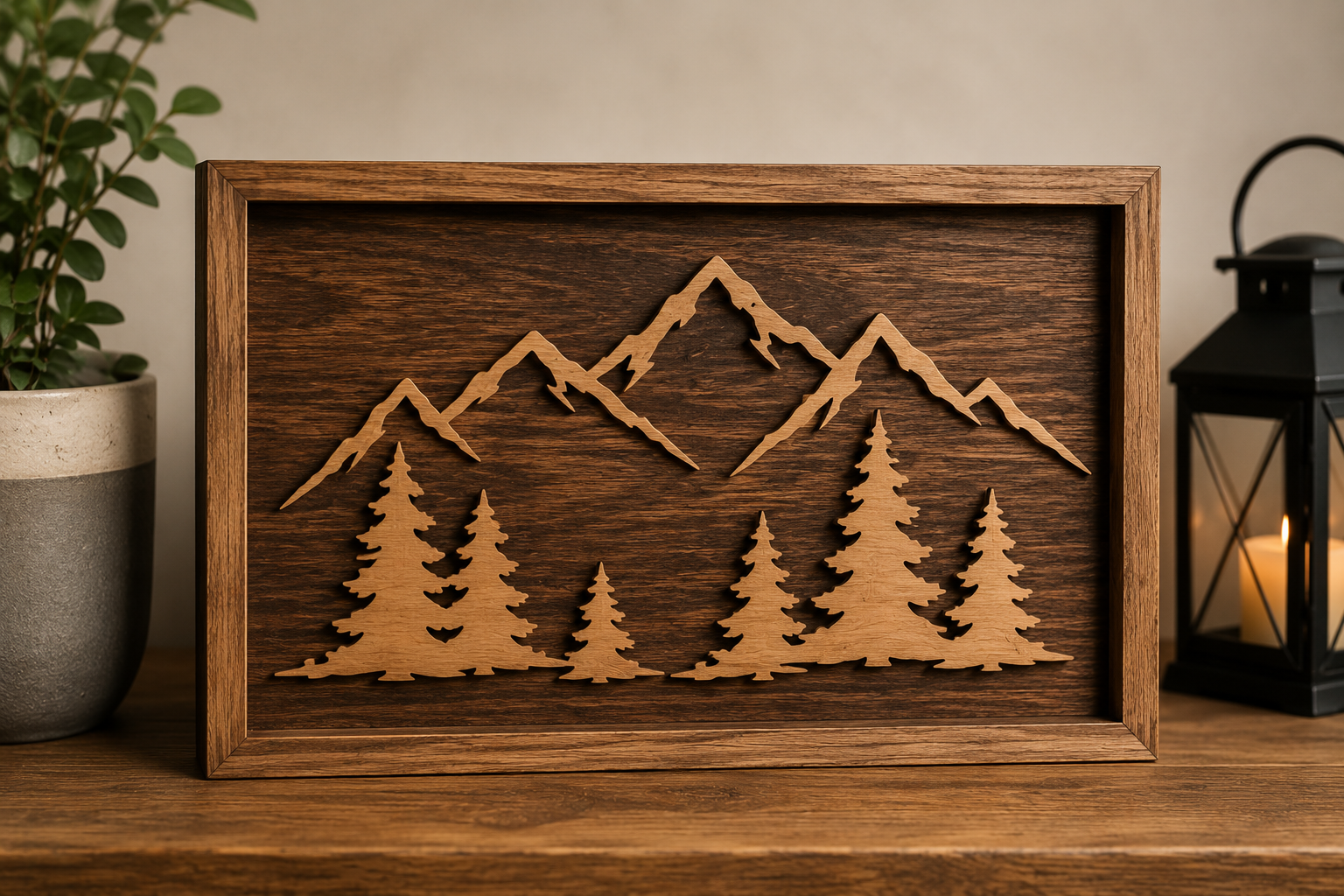 Custom decor and sign project by Timber & Light Creations